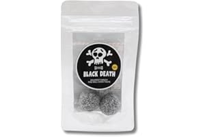 ‎HYPE TRADE Black Death | Extrem Saure Fruchtkaramellen | Hartkaramellen mit saurer Beschichtung | 25g | Ab 12 Jahren