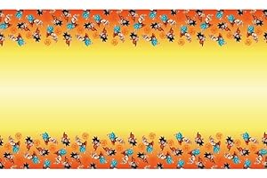CHAKS Tovaglia in Carta riciclabile Dragon Ball Z 228 x 136 cm - Giallo