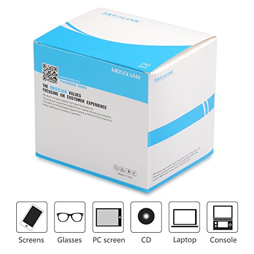 BrillenputztÃ¼cher: MOSSLIAN (240 StÃ¼ck ReinigungstÃ¼cher+2 Mikrofasertuch) Mikrofaser Feuchte Brillenputztuch Pre-Moistened Cleaning Cloth Wipes fÃ¼r die Reinigung von GlÃ¤sern, Brille, iPad, Tablets, Notebook, Touchscreen Display, Smartphone, Glas