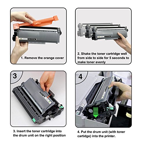 EBY Paquete de 2 cartuchos de t  ner compatibles para Brother TN2320 TN-2320 TN2310 TN-2310 de alto rendimiento  negro  Funciona con HL-L2320D HL-L2380DW HL-L2340DW MFC-L2700DW MFC-L2720DW MFC-L2740DW MFC-L2707DW 2 600 p  ginas