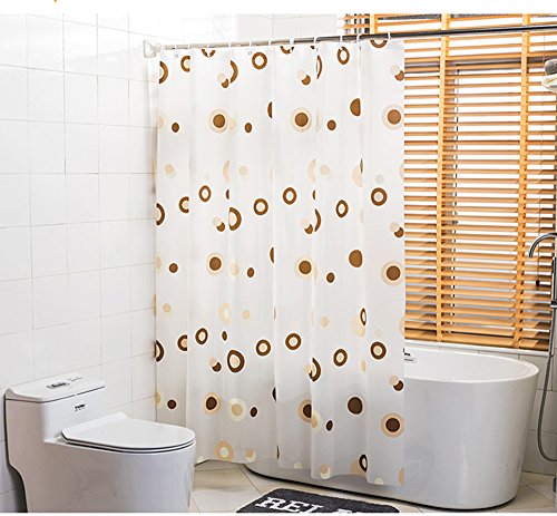 ShowPower Cercle De Café Rideau De Douche Imperméable et Anti-moisissure en PEVA Pour Salle De Bain/Baignoire 180 x 180 cm