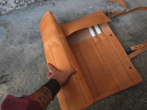 Personal Bag Chef Knife Roll Leather Genuine Leather Tanning Natural Full Grain Restaurant The Westlands Knives