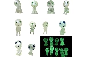 Elfi Degli Alberi Luminosi, XiXiRan Pezzi Figurine di Elfi Degli Alberi, Figurine in Miniatura di Fantasmi, Resina Principessa Mononoke, per Piante Decorazioni Fai da te Decorazione per Uffici