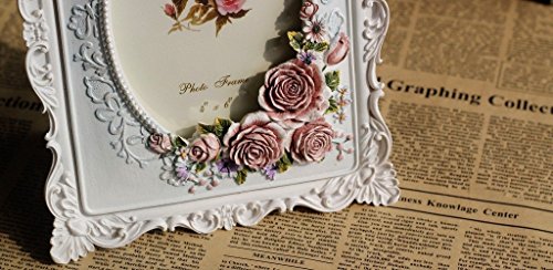Giftgarden 10×15 schöner Bilderrahmen mit Rosen idyllisch oval Fotodisplay Geschenke Freunde - 5