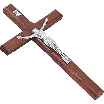 Kaltner Croix Murale Bois Hêtre Avec Colombe - Croix Moderne 20 Cm Idée Cadeau