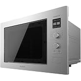 Cecotec GrandHeat 2550 Built-In Steel 2550 Digital Crankable Microwave with Grill 1320 W, 8 Functions, Timer, Stainless Steel