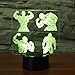 Produktbild Kinder Nacht Schlaf Beleuchtung7 Farbwechsel Gym Decor Nachtlichter Fitness Haltungen Sammlungen 3D Led Muskelmann Schreibtischlampe