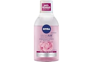 NIVEA - Eau Micellaire Biphase Rose Care - Efficacité Waterproof - Visage, Yeux, Lèvres - Nettoie, Tonifie & Purifie - Peau Fraîche & Hydratée - Eau De Rose Bio - Tous Types De Peaux - 400 ml