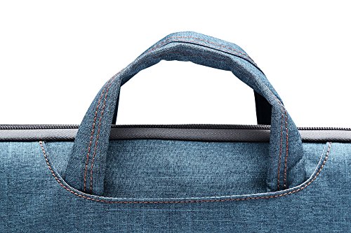 LISEN@ 13,3 Zoll wasserfeste und 360° stoßfeste Aktentaschen als Schutz für Ihren Laptop/Notebook mit Handgriff (15,6, Denim Farbe) - 9