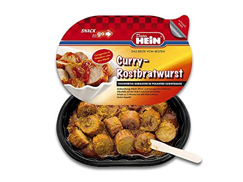 Preisvergleich Produktbild Currywurst - Rostbratwurst mit Currysoße, Currypulver in derSnack to go- 6 Menüschalen Currywurst Schale von Dieter Hein