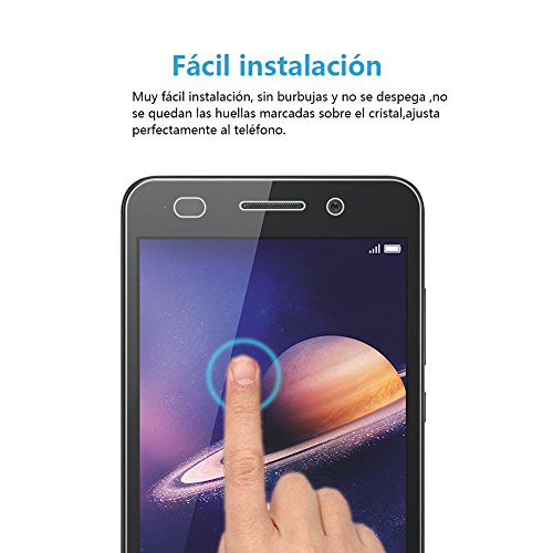  2-Pack  Huawei Y6 II Cristal Templado Protector de Pantalla  Nazzamo Huawei Y6 II Templado Vidrio Protector de Pantalla  Ultra-trasparente   Sin Burbujas   Resistente a Ara  azos 