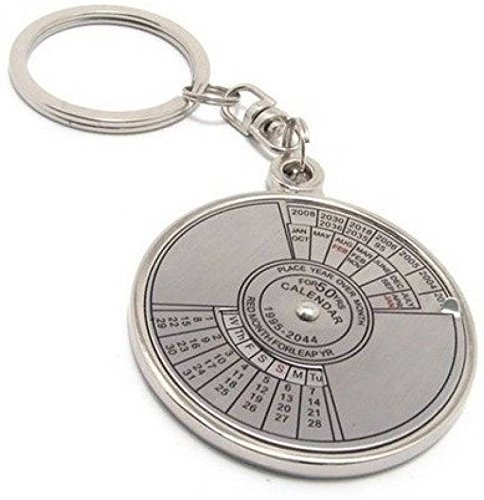 50 Years Calender Silver Keychain