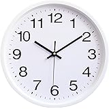 Yuning Moderno Orologio da Parete Silenzioso, Decorazione da Parete, Orologio AntiGraffio al Quarzo Tondo per Soggiorno Cucin