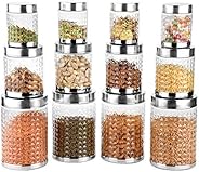 Sky Hector Celebration 12 Pcs Storage Pet Container Gift Set for Kitchen (300 ml x 4, 600 ml x 4, 1250 ml x 4)