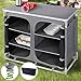 Produktbild MIADOMODO Campingküche | Aluminium, 6 Fächer, faltbar, Grau, inkl. Tragetasche | Campingschrank, Reiseküche, Alu Küchenbox, Zeltschrank