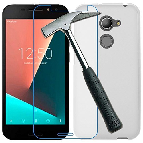 OVIphone Funda Gel TPU   Cristal Templado Para VODAFONE SMART N8  NO COMPATIBLE CON SMART V8  SMART E8   Color Translucido   Transparente 