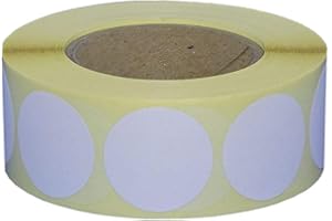 SIMHOA Markierungspunkte/Klebepunkte auf Rolle - Ø 30 mm - 1.000 Stück (Weiß, permanent haftend)