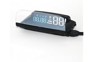 KAOLALI Auto Head Up Display, OBD2 + GPS Dual System, Auto Spiegel Geschwindigkeit Projektor, Digital Tacho Auto KMH MPH, mit Overspeed Alarm, Müdigkeit Fahren Warnung