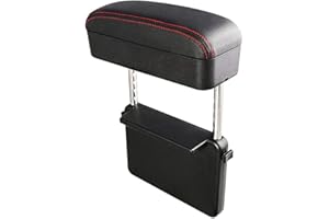 Qirc Car Center Console Mittelarmlehne, Auto Sitz Gap Organizer Armlehne Box Universal Car Armlehne Box Elbow Support (Schwarz Rot)