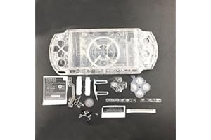 GGZONE Full housing case Shell con pulsanti viti cacciaviti per Sony PSP 3000 3001 3002 3003 3004 Clear