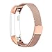 Produktbild BlueBeach® Einstellbar Fitbit Alta / Alta HR Ersatzband Uhrenarmband Edelstahl Armband Uhrarmband Band mit Magnetverschluss - Milanese Mesh Stil (Roségold)