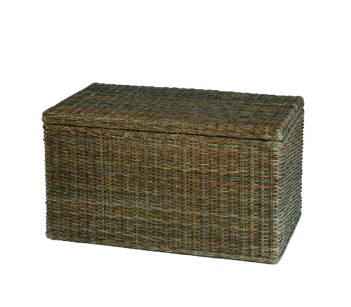 Spielzeugtruhe / Wäschetruhe gross aus Rattan in der Farbe Grau - Versandkostenfrei in DE