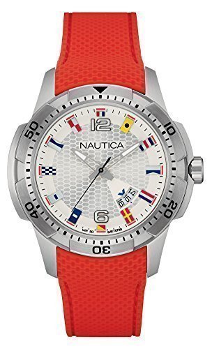 NAUTICA Armbanduhr NCS 16 Flags Silver and Red NAI13513G NAUTICA Armbanduhr NCS 16 Flags Silver and Red NAI13513G