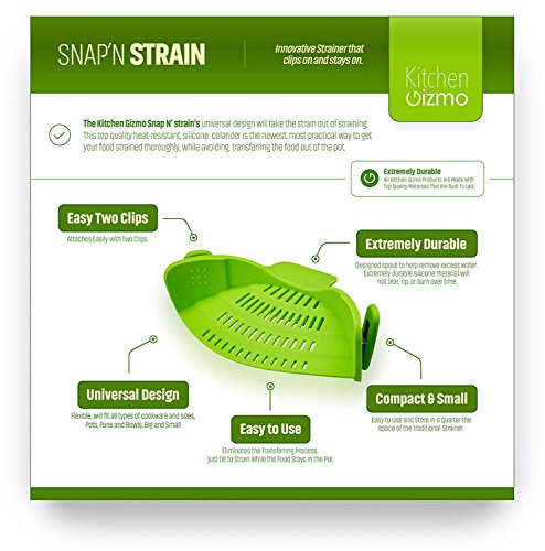 Kitchen Gizmo Schnapp und stamm Sieb SNAP’N STRAIN - 2
