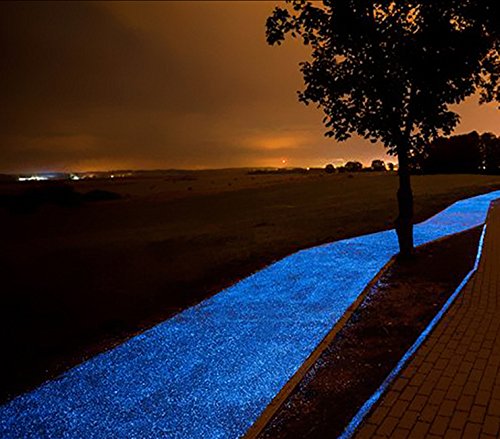 JPSOR 200 Stück kunstliche Blau Leuchtenden Steine für Garten Aquarium - 6