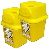 Qualicare Sharpsafe Lot de 2 boîtes collecteurs d'aiguilles usagées - 4 litres