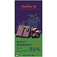 Chokola 55% Nutty Hazelnut Dark Chocolate Vegan Bar | 100% Couverture Chocolate | Chocolate Bar | Chocolate Gift | 80 Gram