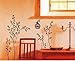 Walplus Wall Stickers Huge Birdcage Trees Removable Self-Adhesive Mural Art Decals Vinyl Home Decoration DIY Living Bedroom Décor Wallpaper Kids Room Gift, Multi-colour