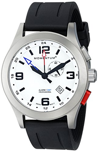 Momentum Mens Quartz Watch, Analogue Classic Display and Rubber Strap 1M-SP58L1B