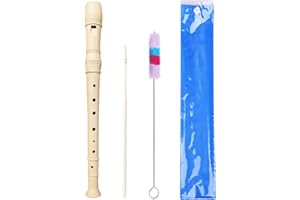 DUINIU 1 Piece of 8-Hole Recorder, 1 Piece of Cleaning Brush, 1 Piece of Storage Bag, Detachable Wooden Recorder, Soprano Recorder, C Key German Wind Instrument for Children, Adults and Beginners