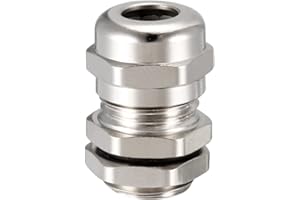 sourcing map Prensaestopas M12 de Metal de Cable conector impermeable glándulas articulaciones para 3mm-6.5mm diámetro gama