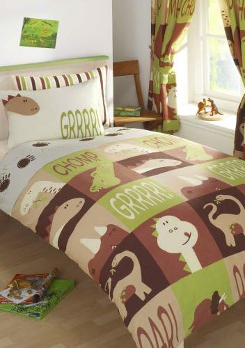 HOMEMAKER BEDDING DOUBLE BED SIZE DINOSAUR DUVET COVER SET