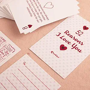 ARCHIES Valentine Love Gifts 52 Reasons I LOVE YOU Deck Cards | Love Quotations | Perfect Gifting Item for Valentines Day | Romantic Gift for Girlfriend, Boyfriend, Couples | Anniversaries