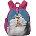 Produktbild Child Boys&Girls Bookbags with Pocket Animal Decor Romantic Couple Giraffes On Clouds Happy Lovers Valentines Artful Display Full White Blue