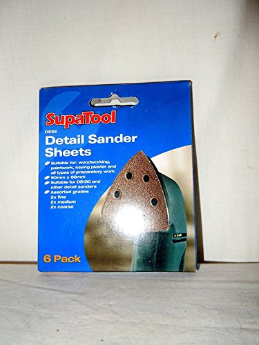 Sander Sheets Disc Pads SupaTool Detail Sander Sheets 6 Pieces Woodworking