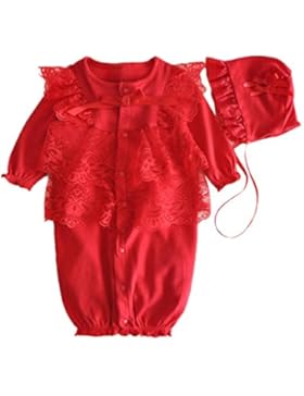 Bekleidung Longra Neugeborenes Baby jungen Mädchen Mütze Hut + Spitze Strampler Overall Bodysuit Kleidung Set...
