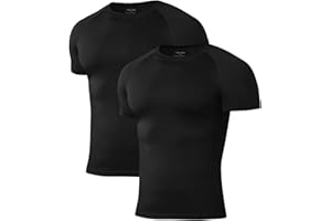 Niksa 1 x koszulka kompresyjna, męska, funkcyjna, oddychająca, sportowa koszulka z krótkim rękawem, szybkoschnąca koszulka do biegania, na siłownię