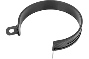 F FIERCE CYCLE Negro 100mm/3.94" Duradero Escape Abajo Tubo Abrazadera para Motocicleta