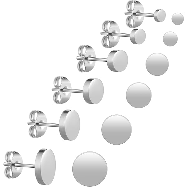 Lot De 6 Paires De Boucles D'oreilles Rondes Or