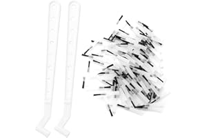 BRRNOO 100 Punte per Spazzole in Composito Dentale con 2 Manici per Spazzole per Odontoiatria, Utilizzate per L'applicazione di Medicinali in Odontoiatria, 100 Punte per Spazzole