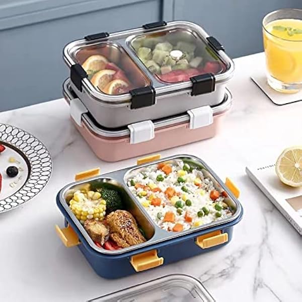 その他 lunchbox Buy Keshal Leak Proof 2 Compartment Stainless Steel Lunch Boxes