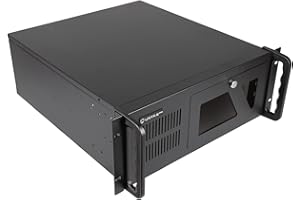 UNYKAch Caja Rack UK4229 EVO Formato 4U 19″ ATX, Fondo 480 mm, 3 Bahías de 5.25”, 7 Bahías de 3.5”, 2 USB 3.0, 1 Ventilador de 120 mm y 2 Ventiladores de 80 mm