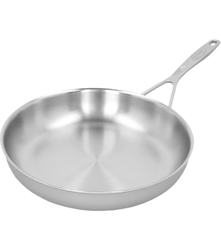 Padella professionale in acciaio inox con antiaderente diametro 280 mm x H 55 mm