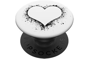 CJ GRIPS Cœur blanc PopSockets PopGrip Interchangeable