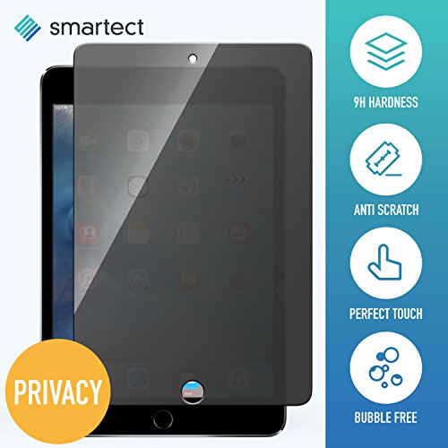smartect® [SICHTSCHUTZ] Panzerglas Displayschutzfolie für Apple iPad mini 4 aus gehärtetem Tempered Glass • Gorilla Glass mit Härtegrad 9h • Sichtschutzfolie mit Anti-Spy Beschichtung • 0,33mm dünne Blickschutz-Folie