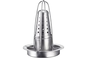 Westmark Asador de pollo – práctico ayudante para una cocción uniforme y crujiente del pollo frito, ideal para la parrilla y el horno – acero inoxidable